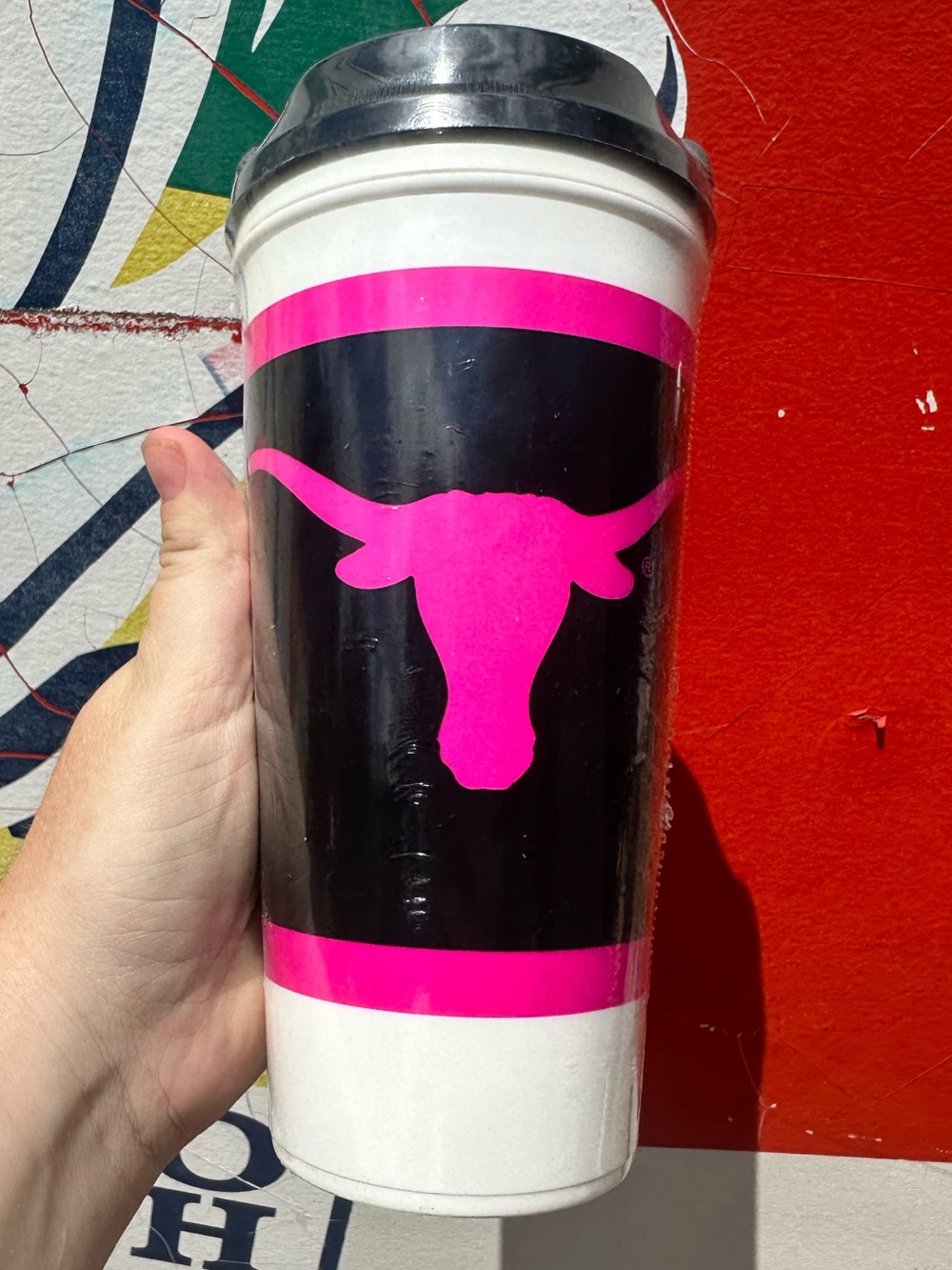 2- University of Texas Longhorns Officially Licensed Pink Travel Tumblers - Picture 2 of 3